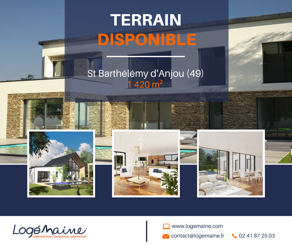 Terrain disponible à St Barthélémy d'Anjou