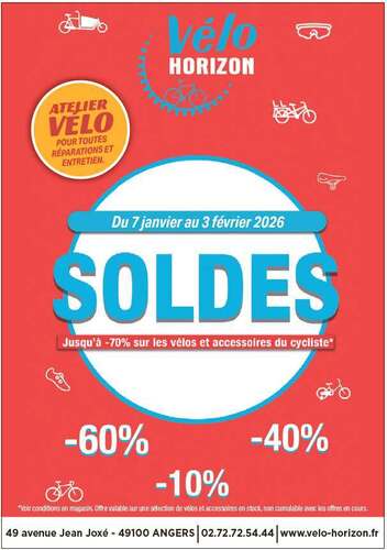 Soldes 2026 Vélo Horizon Angers 