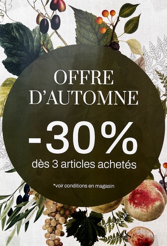-30% dès 3 articles achetés